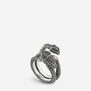 Gucci Garden Snake Sterling Silver Ring